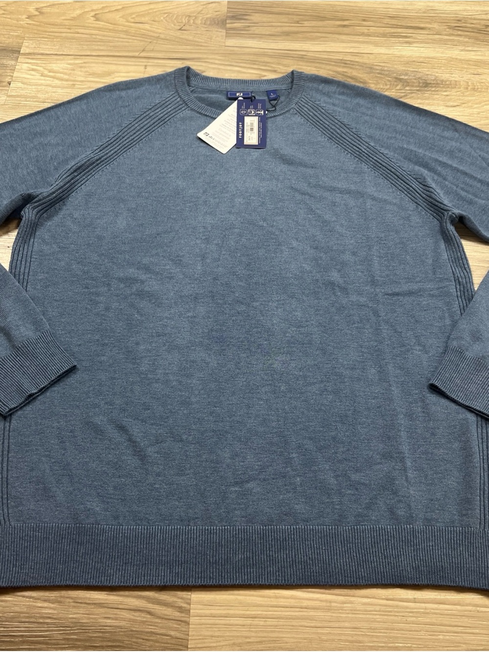 FootJoy Crewneck Pullover Sweater Wool Blend Heather Storm Men's Size Large NWT